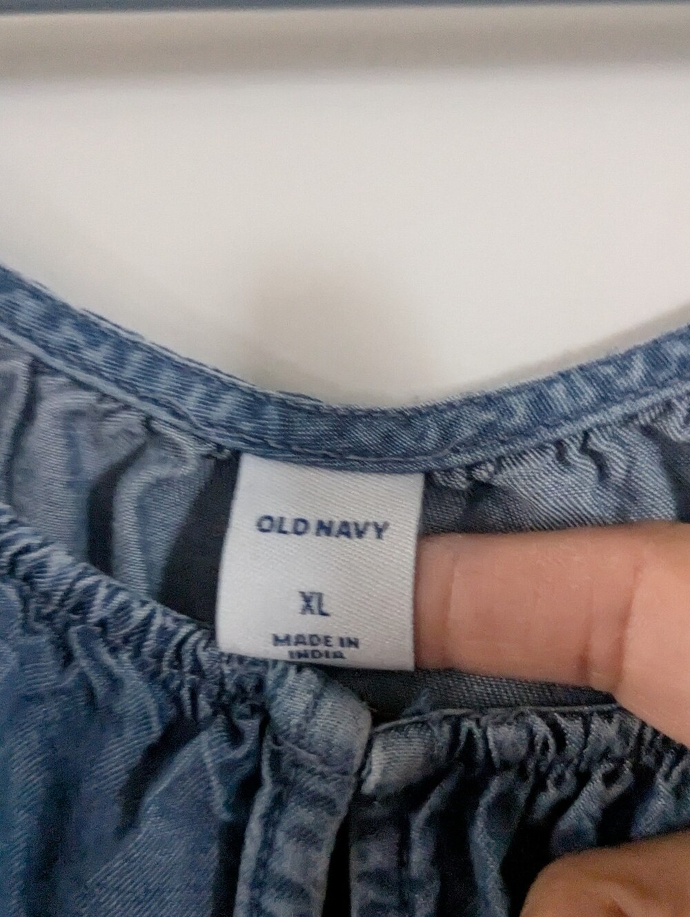 Old Navy Denim-Look Blue Halter XL - Picture 2 of 4
